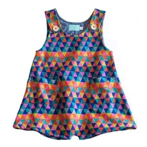 Lulaland Brooklyn Lucky Romper Triblue Size 3 mo